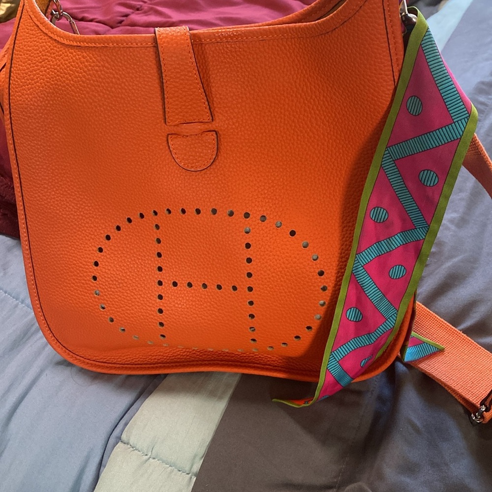 ‘Hermes’ -ish Orange Designer Women's Bag